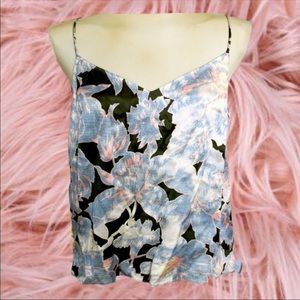 Silky floral Topshop tank top